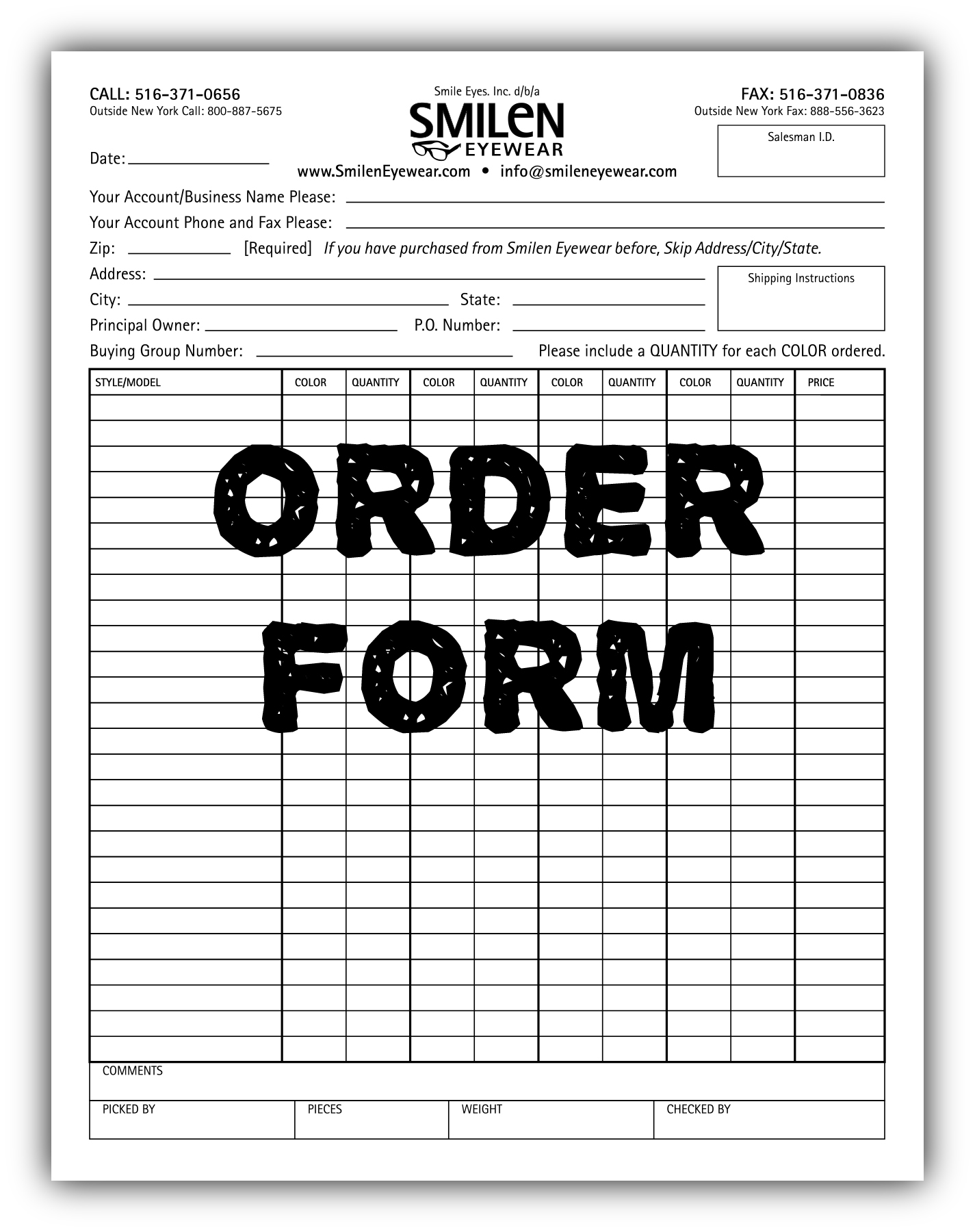Order Form PDF